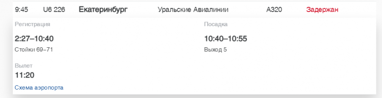 В Пулково «Уральские Авиалинии» и «Ай Флай» задержали рейсы до Сочи и Екатеринбурга