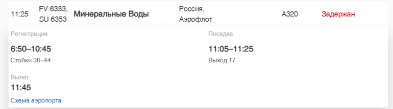 В Пулково «Уральские Авиалинии», Smartavia и «Россия» задерживают рейсы до Сочи и Самары