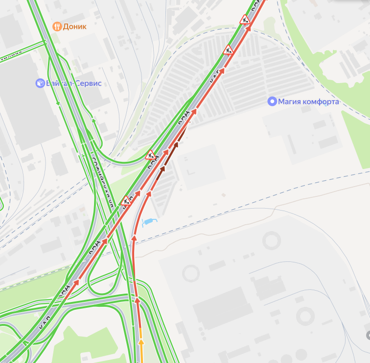 Пробка в 3 км собралась на внешней КАД у Бугров