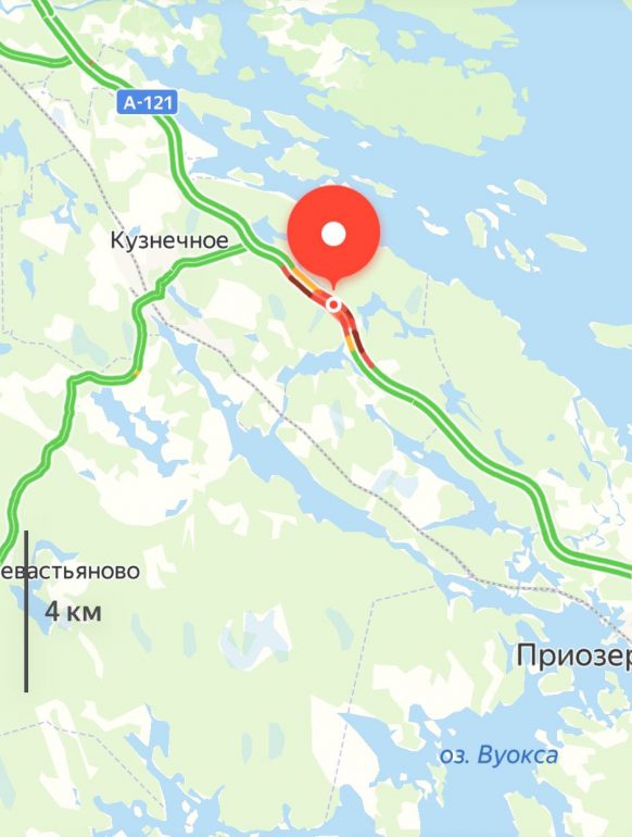 Движение по одной полосе «Сортавалы» открыли после ДТП с грузовиком