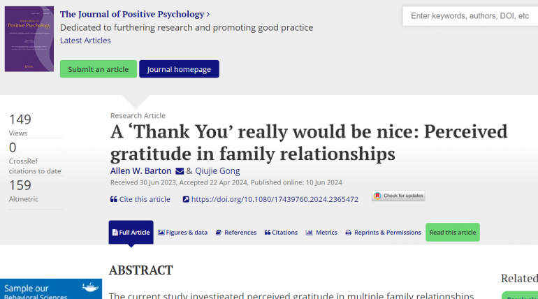 Благодарные подростки снижают уровень стресса у родителей