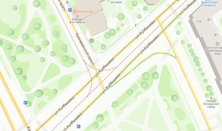 Машина полиции попала в ДТП на улице Куйбышева