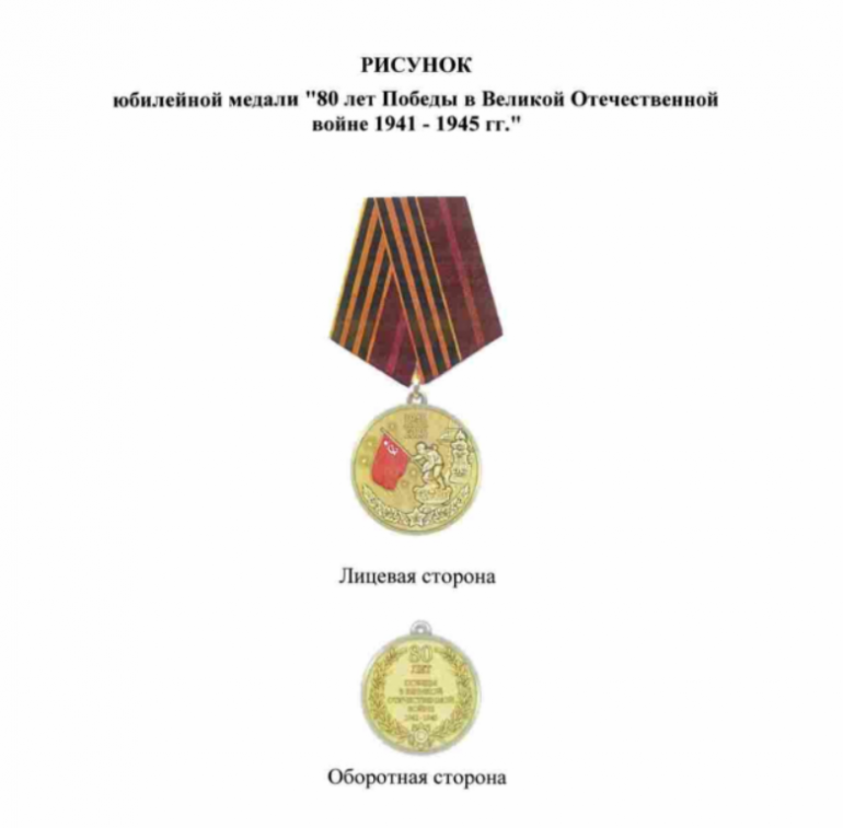 Путин учредил медаль в честь 80-летия Победы