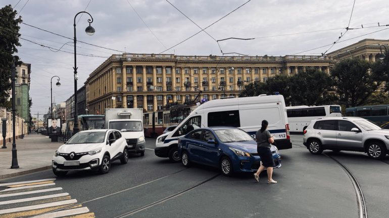 Машина полиции попала в ДТП на улице Куйбышева