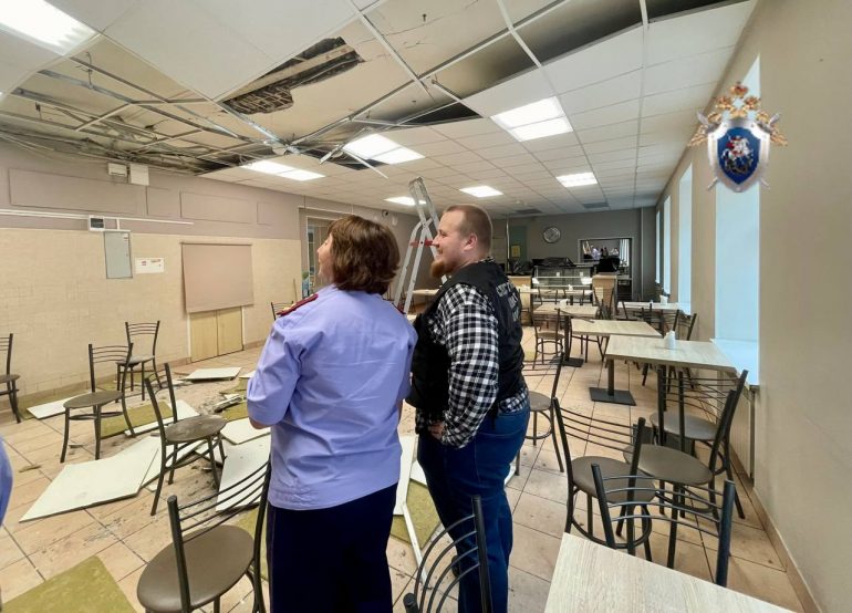 Бастрыкин ждет доклад об обрушении потолка в гимназии на Казанской