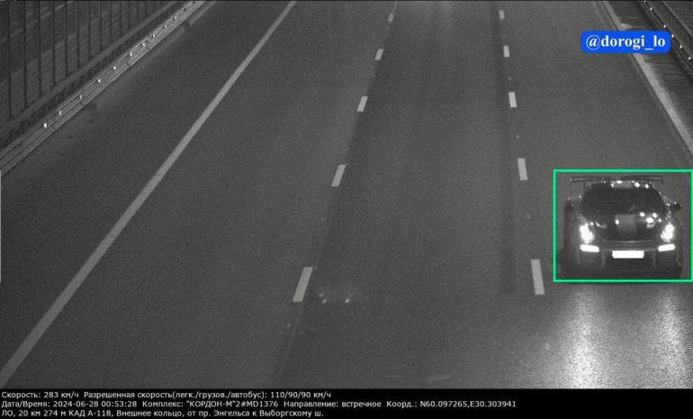 На КАД водитель «БМВ» разогнался до 284 км/ч