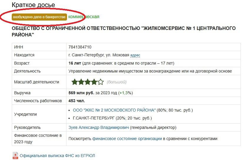 Мойка78 узнала, за что арестован гендиректор ЖКС № 1 Центрального района